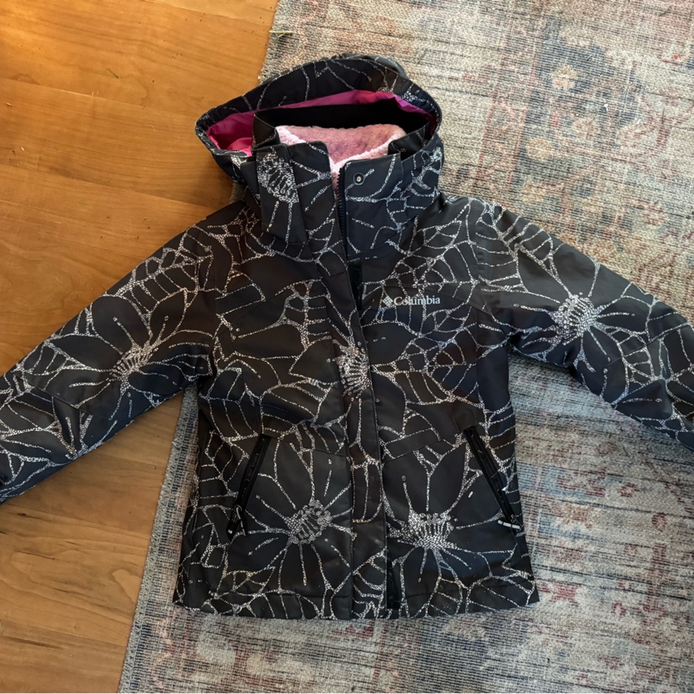 Columbia Black and Gray Kids Puffer Jacket